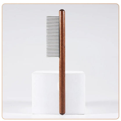 Pet Grooming Comb: Stainless Steel Cat Brush