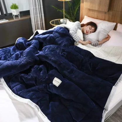 Plush Deluxe – Warm Fuzzy Throw Blanket for Winter Nights
