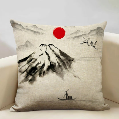 Beautiful Mount Fuji Decorative Pillow Cover
