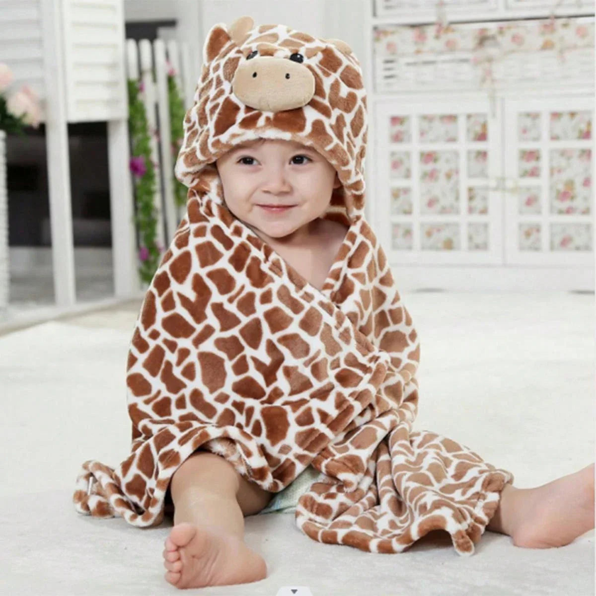 Cozy Kids Hooded Towel with Fun Animal Prints