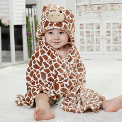 Cozy Kids Hooded Towel with Fun Animal Prints
