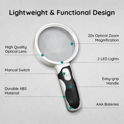 Compact LED Magnifying Glass