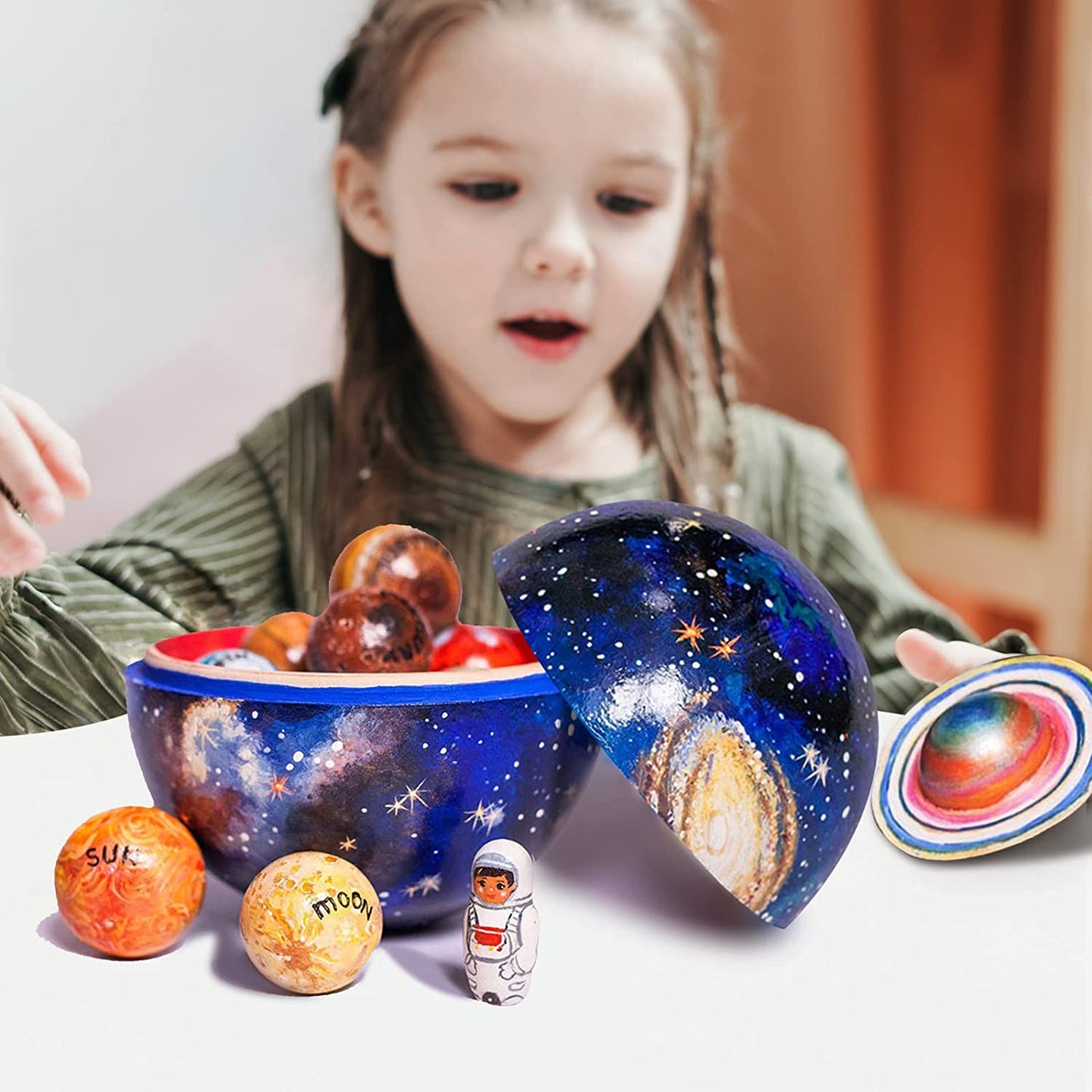 Fun Interactive Wooden Planet Toy
