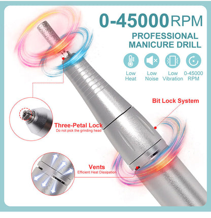 Compact Rechargeable Nail Drill Kit for Manicure