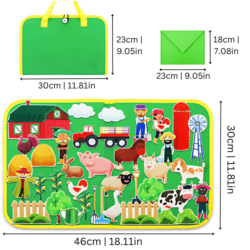 Colorful Felt Animal Figure Set