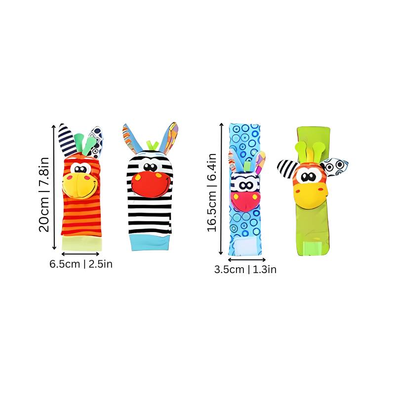 Colorful Baby Rattle Toy and Cozy Socks Set