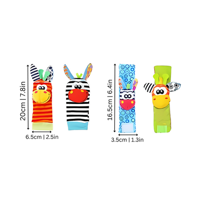 Colorful Baby Rattle Toy and Cozy Socks Set