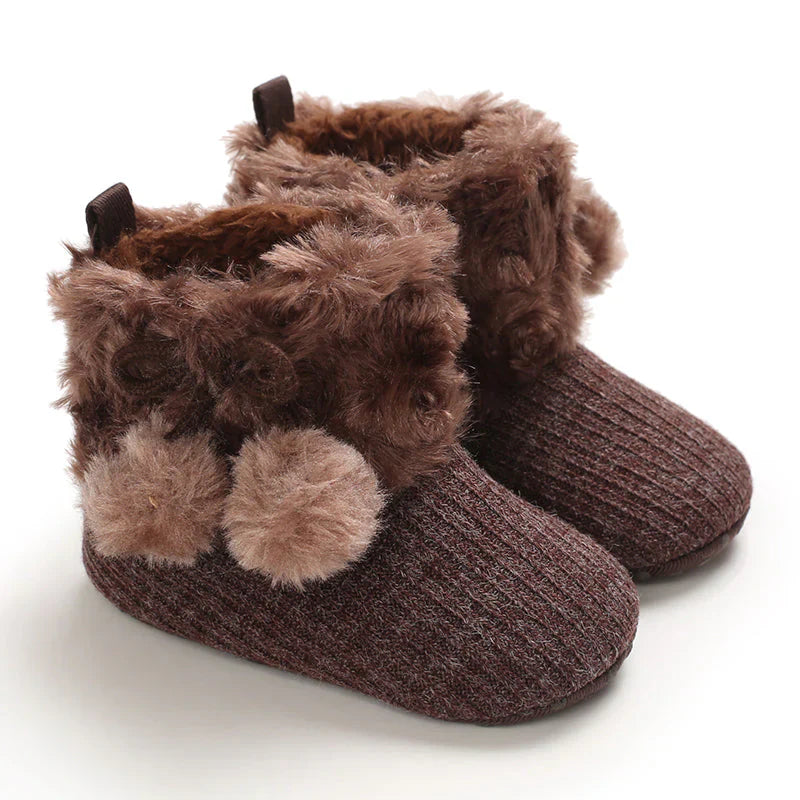 Cozy Baby Snow Boots - Soft Plush Non Slip Footwear