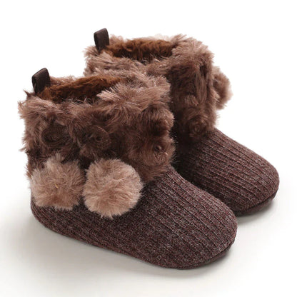 Cozy Baby Snow Boots - Soft Plush Non Slip Footwear