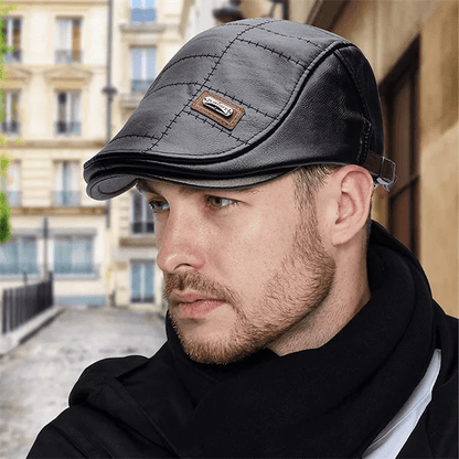 Classic Leather Beret Hat
