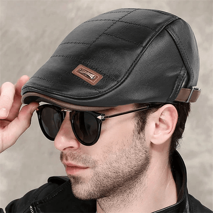 Classic Leather Beret Hat - Befez
