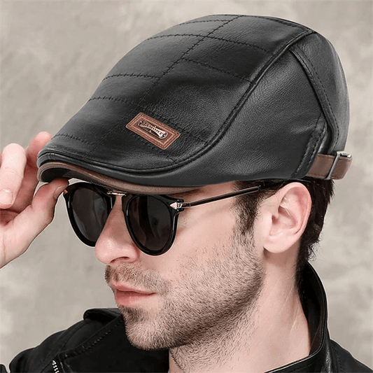 Classic Leather Beret Hat - Befez