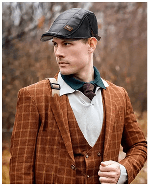 Classic Leather Beret Hat