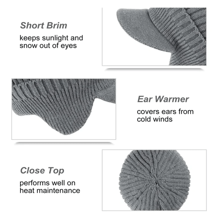 Warm Thermal Beanie with Ear Warmers