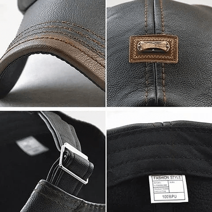 Classic Leather Beret Hat