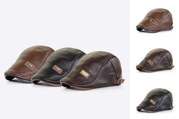 Classic Leather Beret Hat