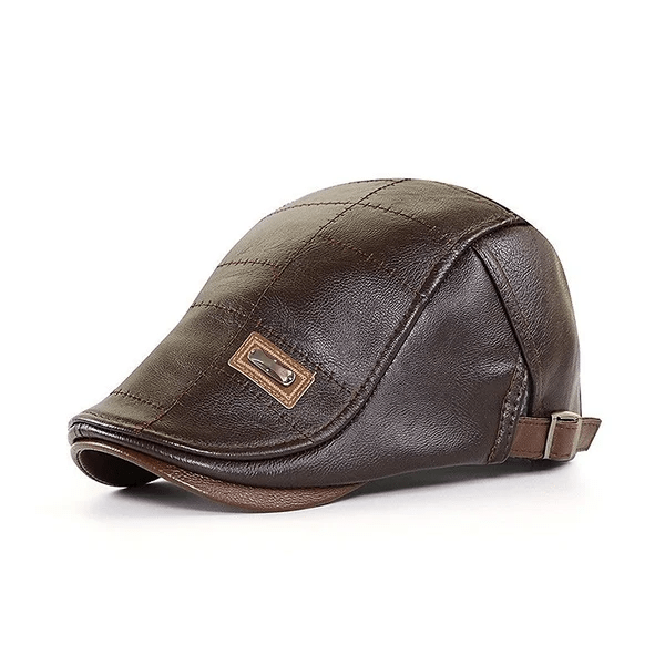 Classic Leather Beret Hat