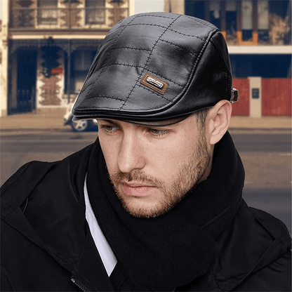 Classic Leather Beret Hat
