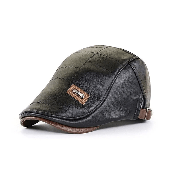 Classic Leather Beret Hat
