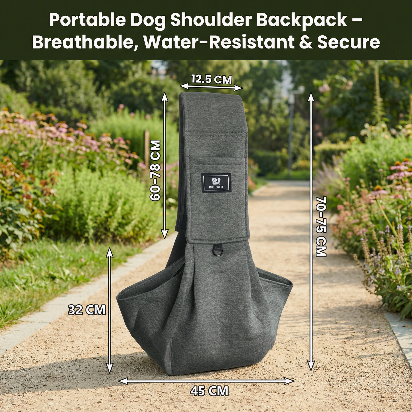 Comfortable Pet Sling Backpack - Lightweight & Water-Resistant