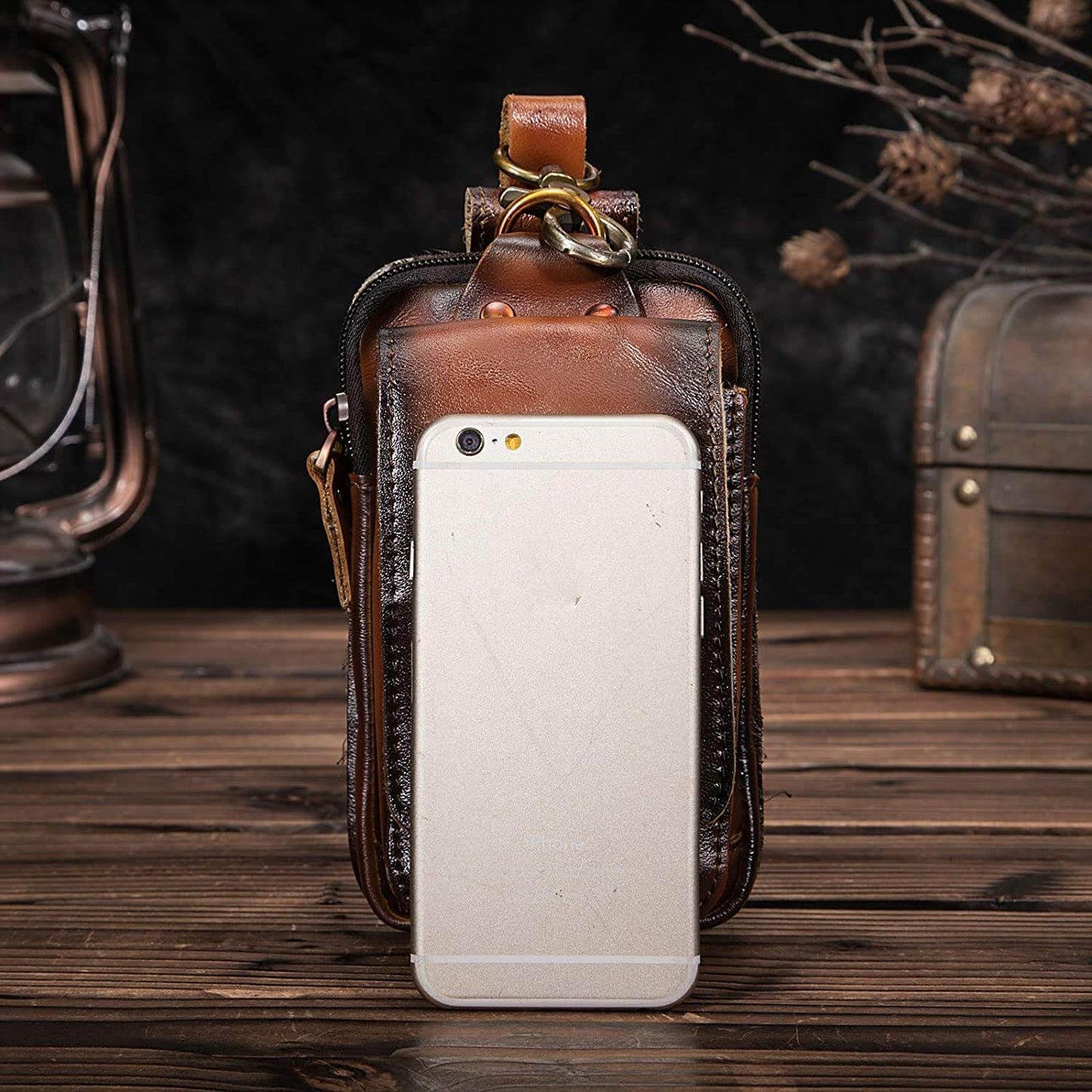 Stylish Genuine Leather Belt Bag for Men