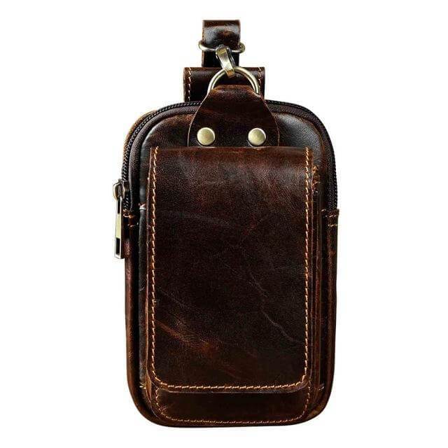 Stylish Genuine Leather Belt Bag for Men