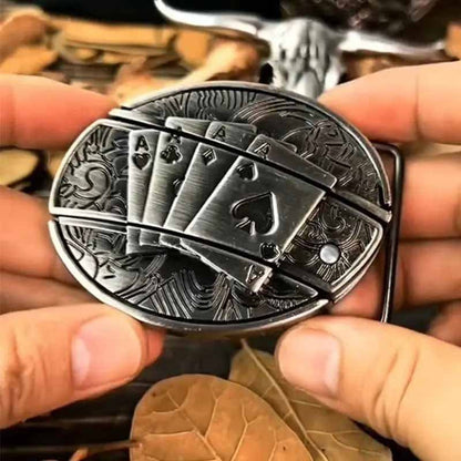 Western Style Oval Metal Belt Buckle