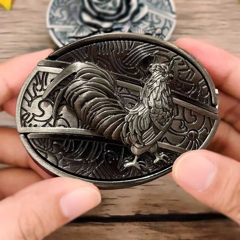 Western Style Oval Metal Belt Buckle