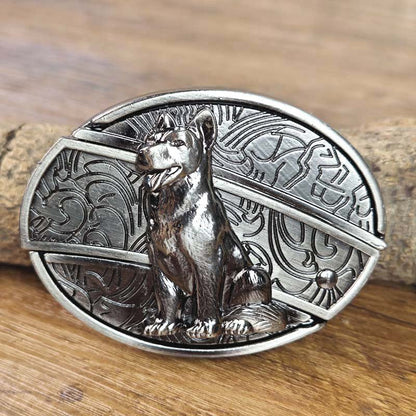 Western Style Oval Metal Belt Buckle