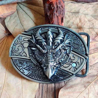 Western Style Oval Metal Belt Buckle
