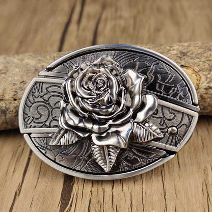 Western Style Oval Metal Belt Buckle