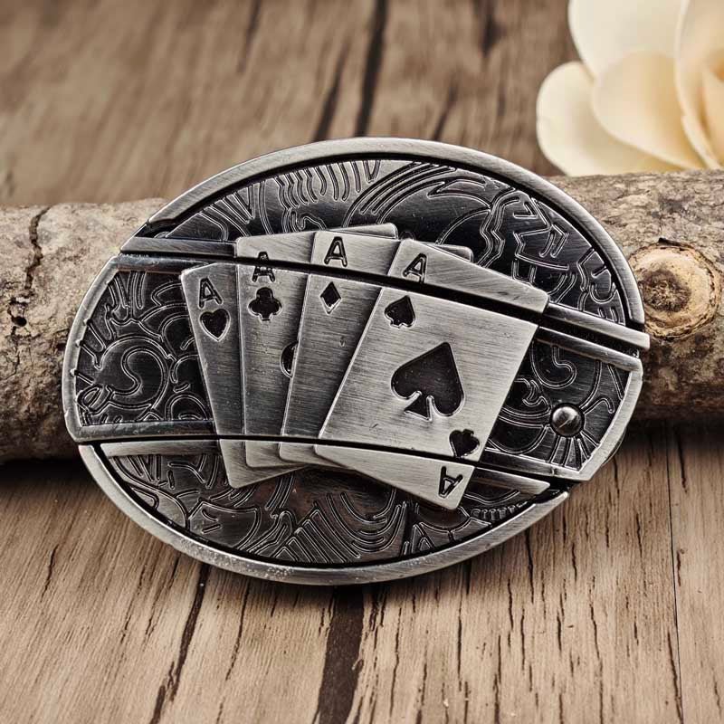 Western Style Oval Metal Belt Buckle