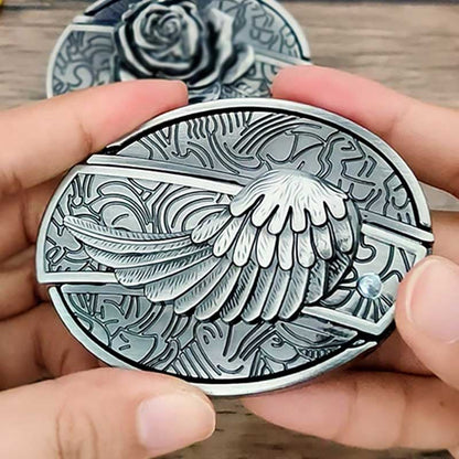 Western Style Oval Metal Belt Buckle