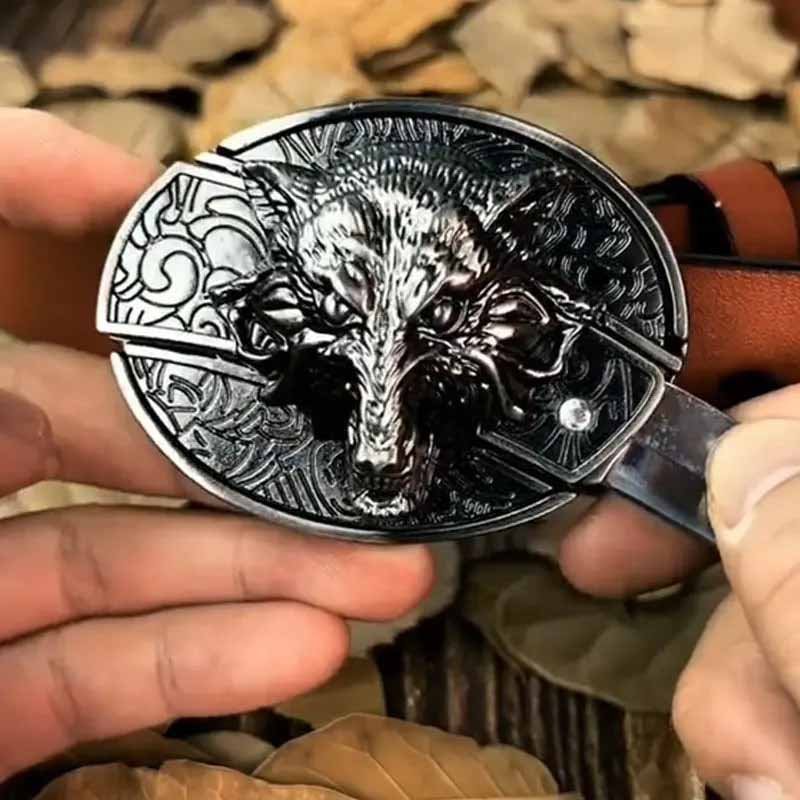Western Style Oval Metal Belt Buckle