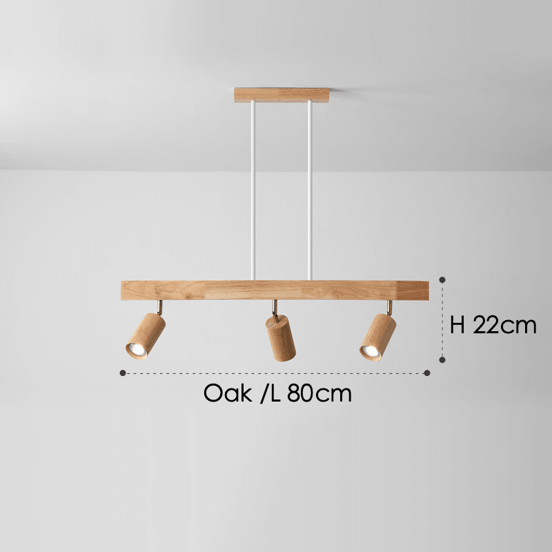 Rustic Wood Pendant Light Adjustable Ceiling Lamp