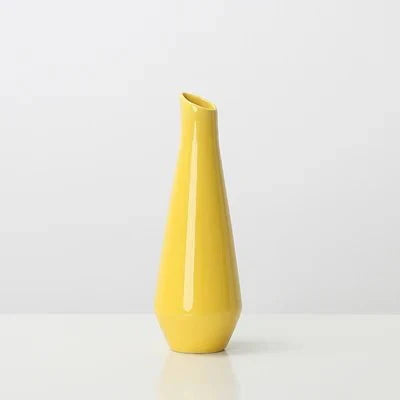 Stylish White Ceramic Decorative Vase - Befez