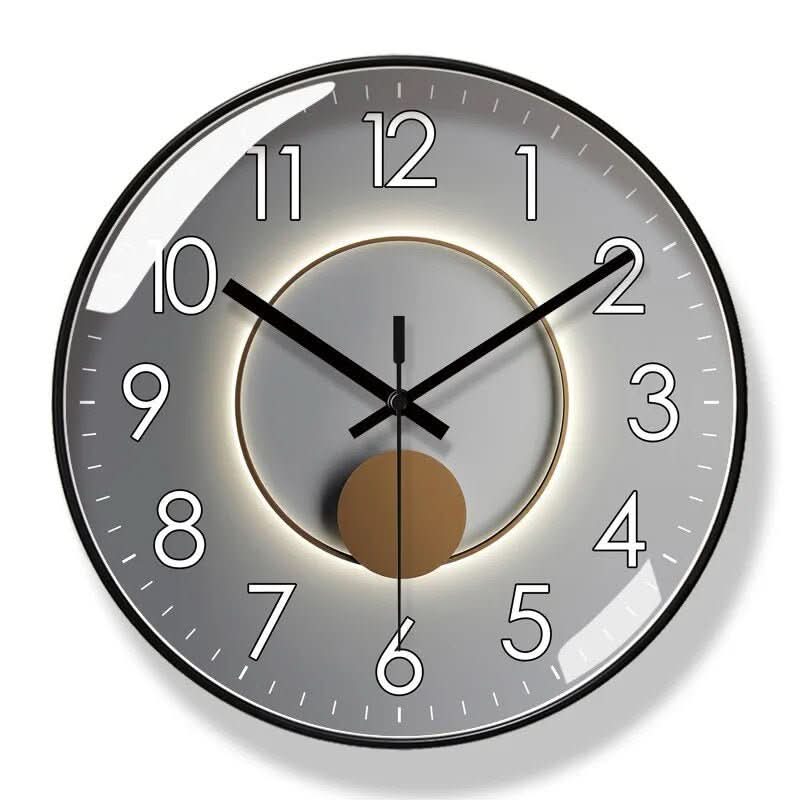 Slim Modern Wall Clock with Quiet Quartz Movement