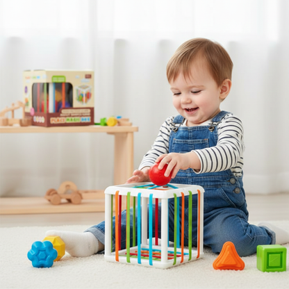 Educational Wooden Shape Sorting Toy Box - Befez
