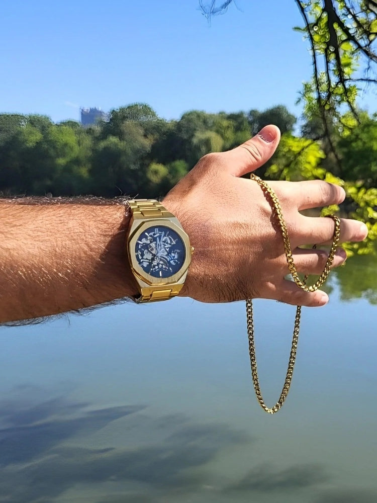 Classic Chronograph Leather Watch - Sophisticated Timepiece