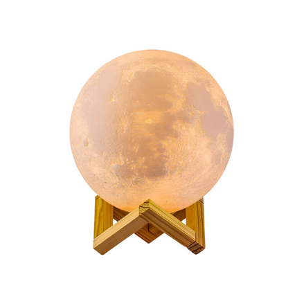 Colorful Moon Night Lamp with Remote and Wood Base - Befez