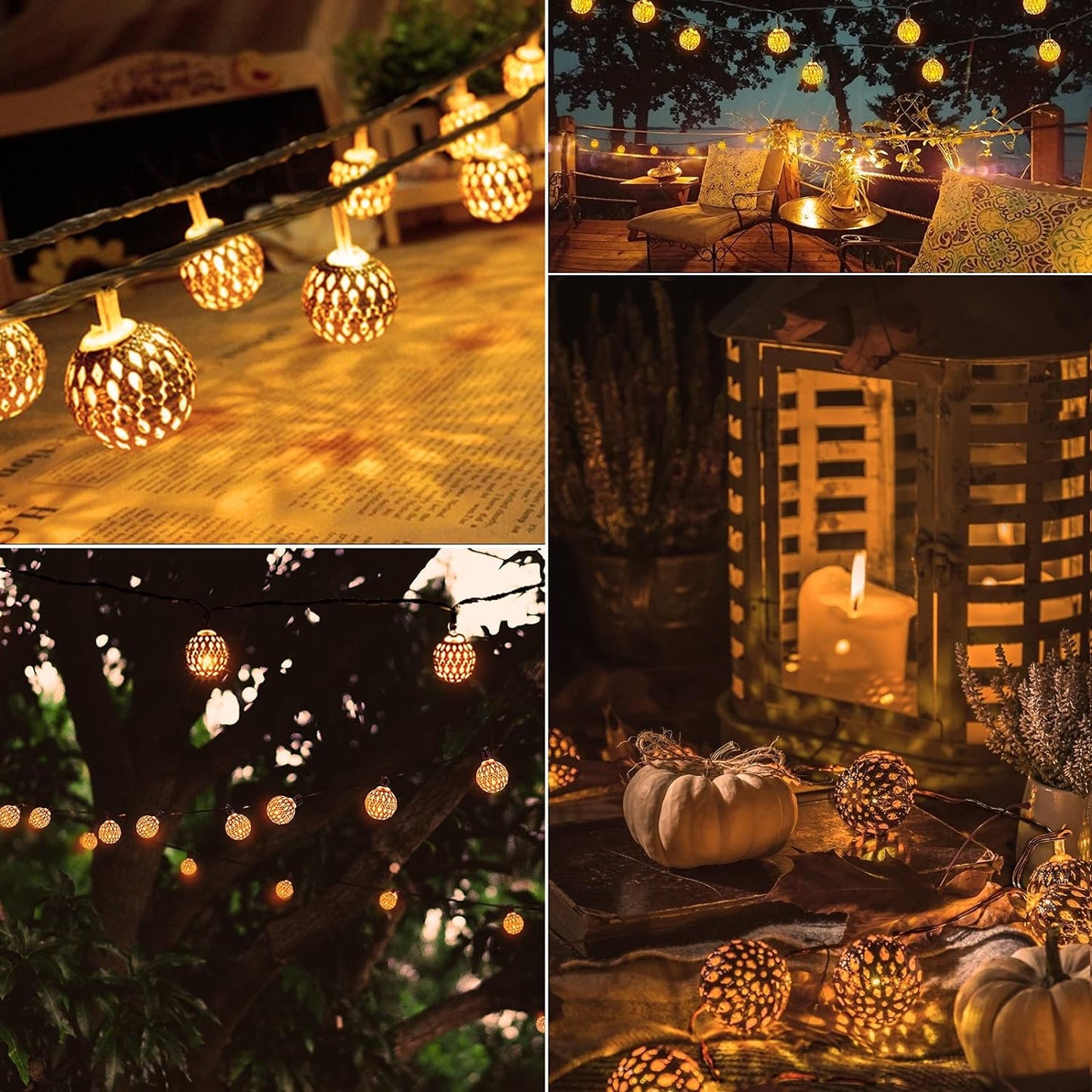 Colorful Outdoor Solar Powered String Lights