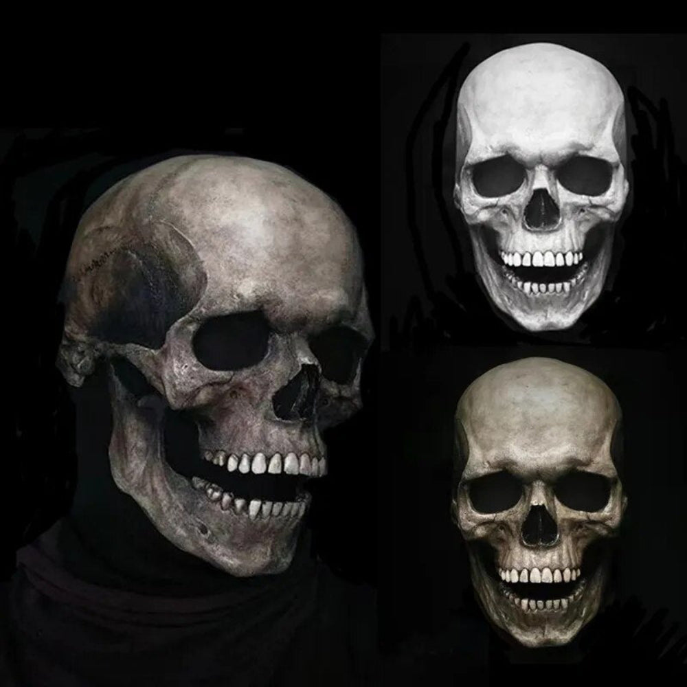 Spooky Skull Latex Full Face Mask Costume