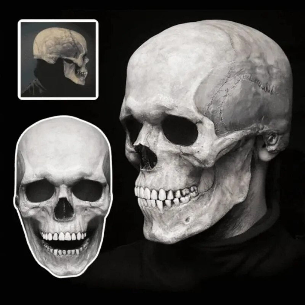 Spooky Skull Latex Full Face Mask Costume