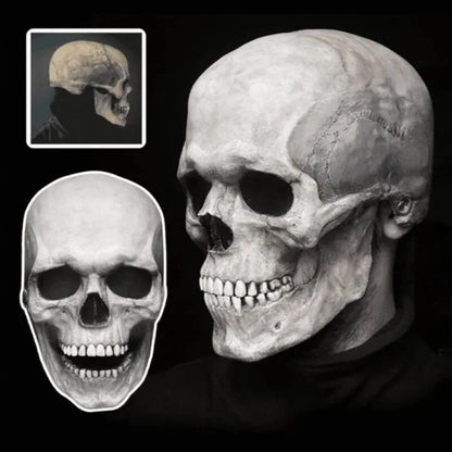 Spooky Skull Latex Full Face Mask Costume