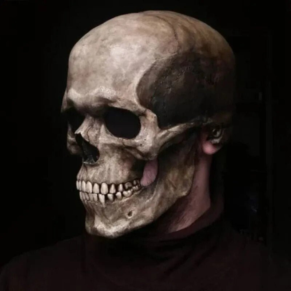 Spooky Skull Latex Full Face Mask Costume
