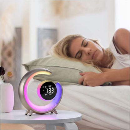 Colorful LED Night Lamp with Alarm Clock