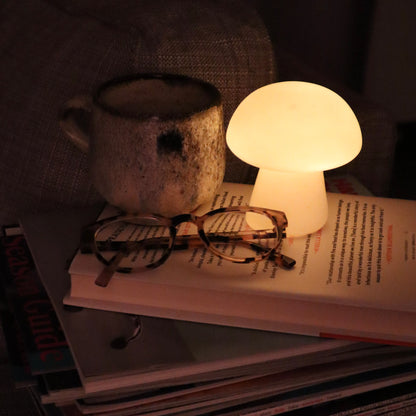 Classic White Ceramic Mushroom Table Lamp