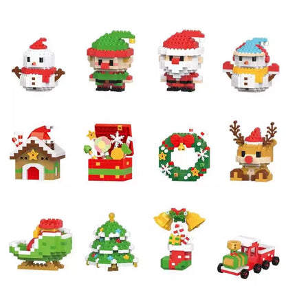 Colorful Kids Christmas Figurine Building Blocks Set