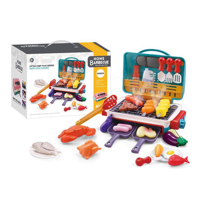 Fun Kids Play Kitchen BBQ Grill with Smoke Effect