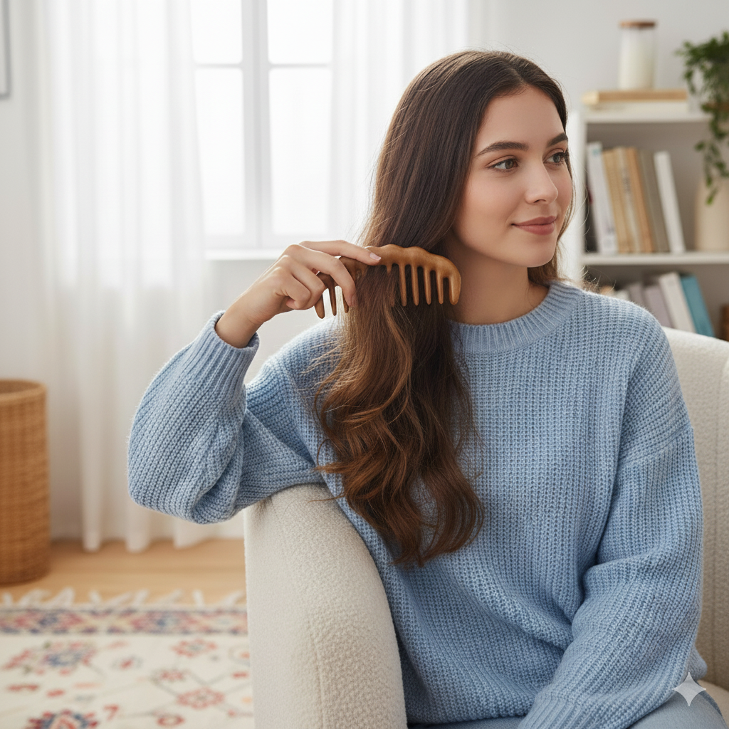 Soft Bristle Detangling Comb for Healthy Hair